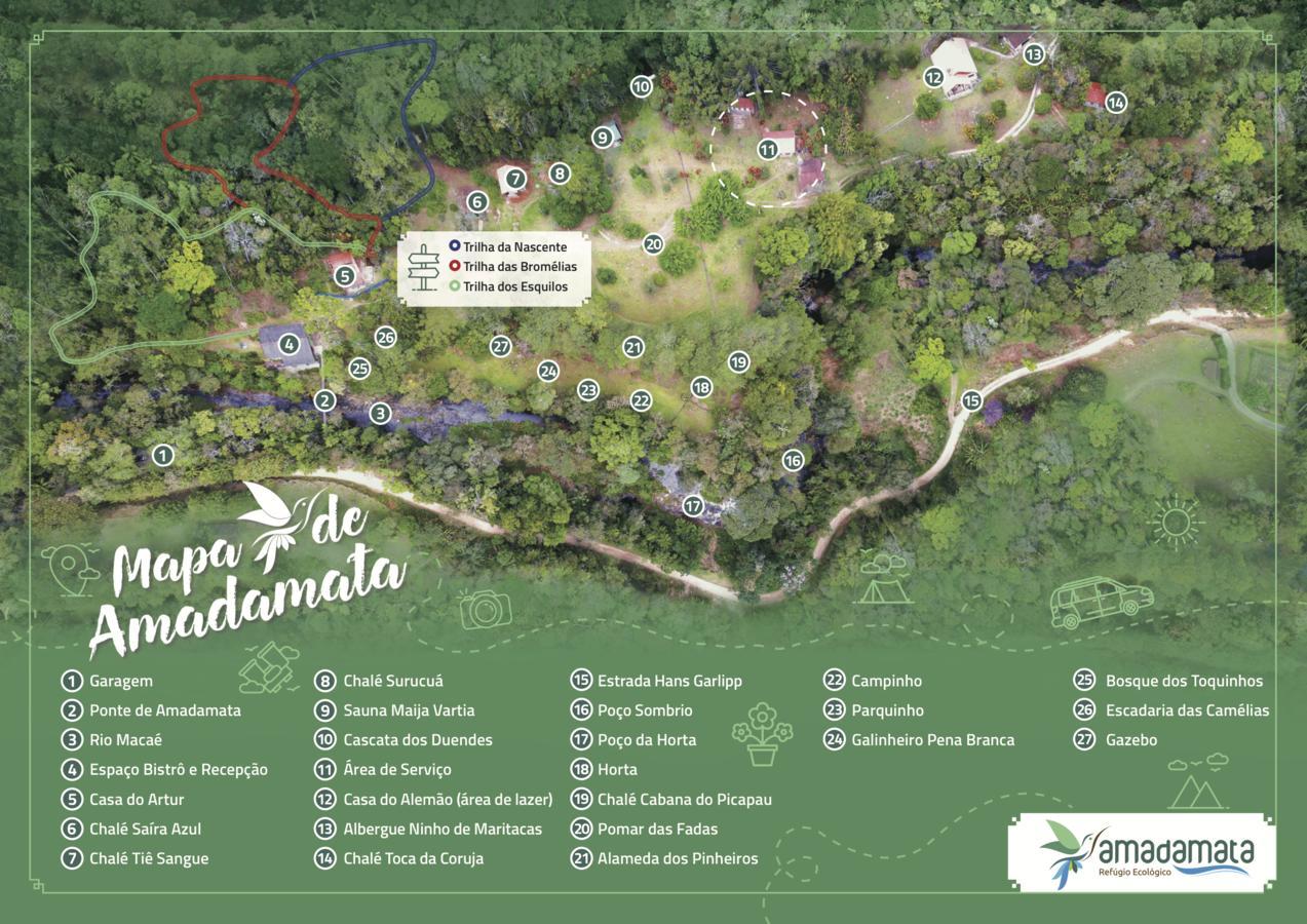 Отель Refugio Ecologico Amadamata Нова-Фрибургу Экстерьер фото